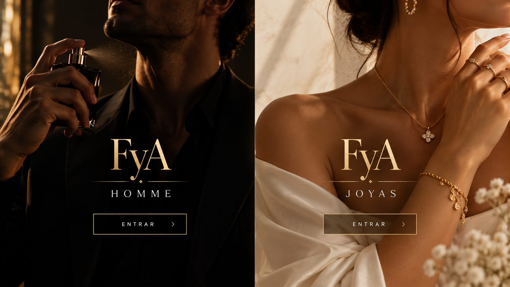 Campaña FyA: una fragancia y joyas doradas